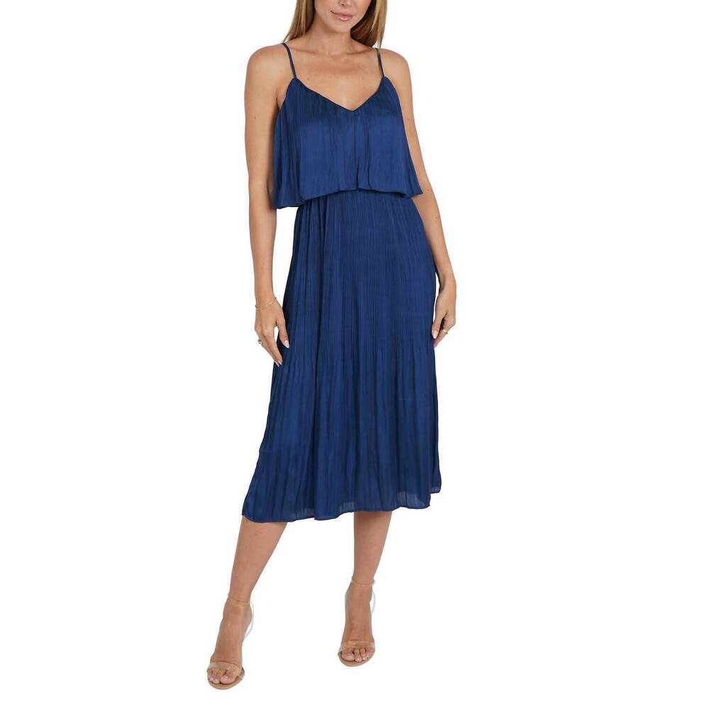 NEW LOVE TOKEN kate overlay dress in navy